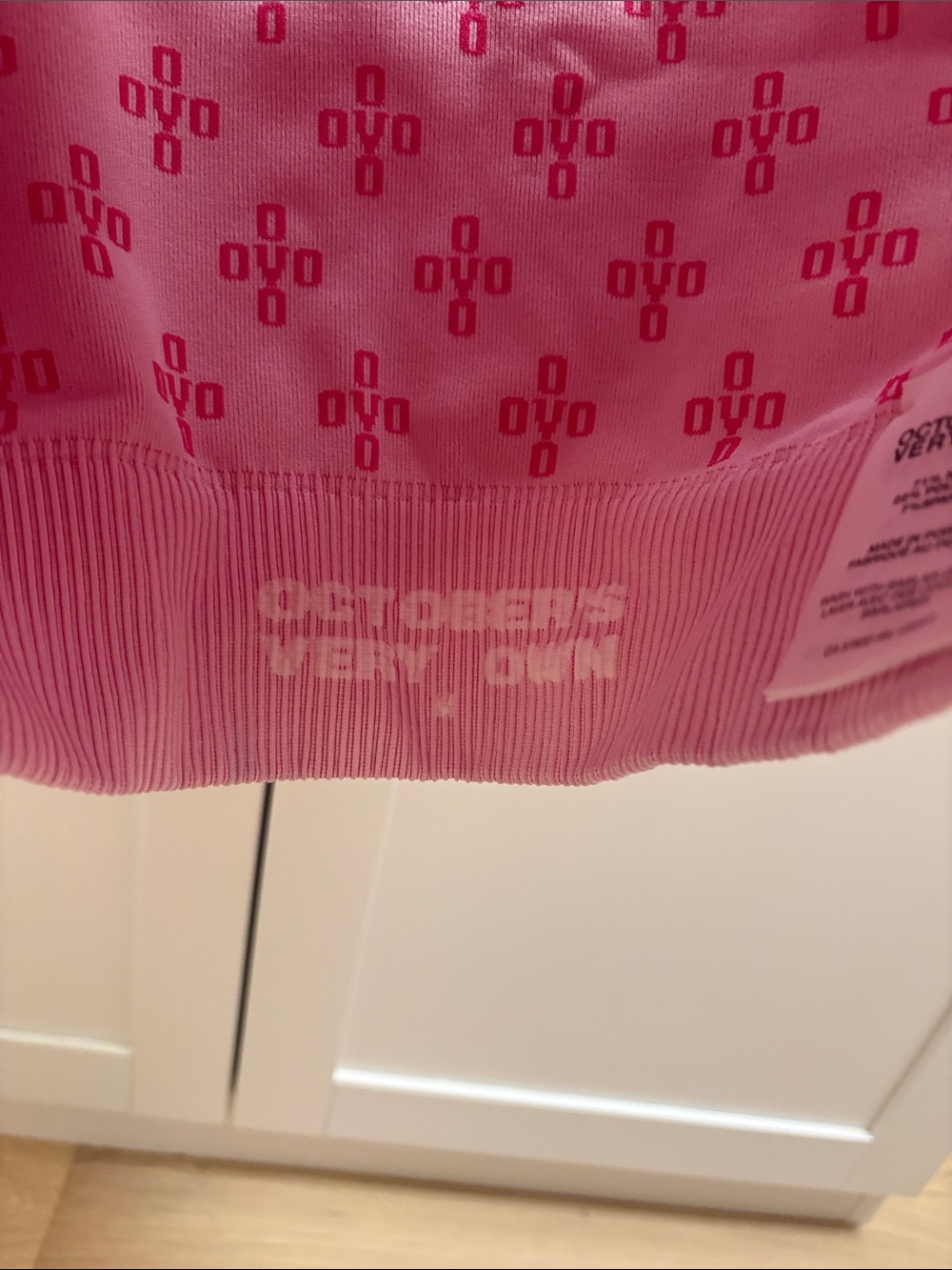 OVO- Pink Patterned Ribbed Tank Top - Soft Support - Picture 2 of 3